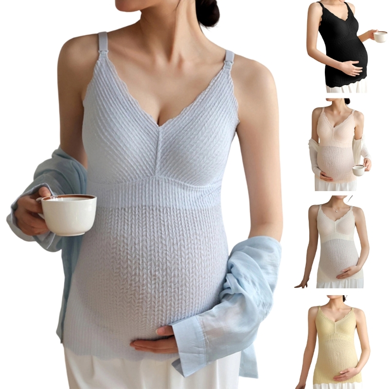 Tank Top Ribbed - Koszulka do karmienia Y4UD z prążkowaną