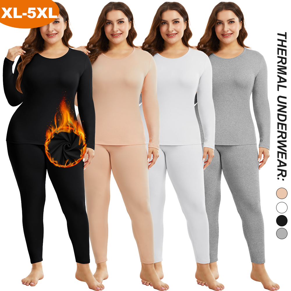 Thermal Long John - Ciepła bielizna termiczna plus size, seksowna