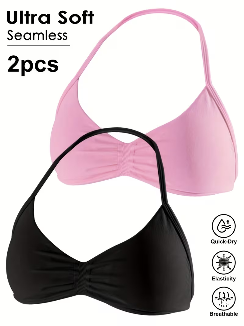 Suspender Tank Top - 2 szt. Bezszwowe, seksowne topy sportowe