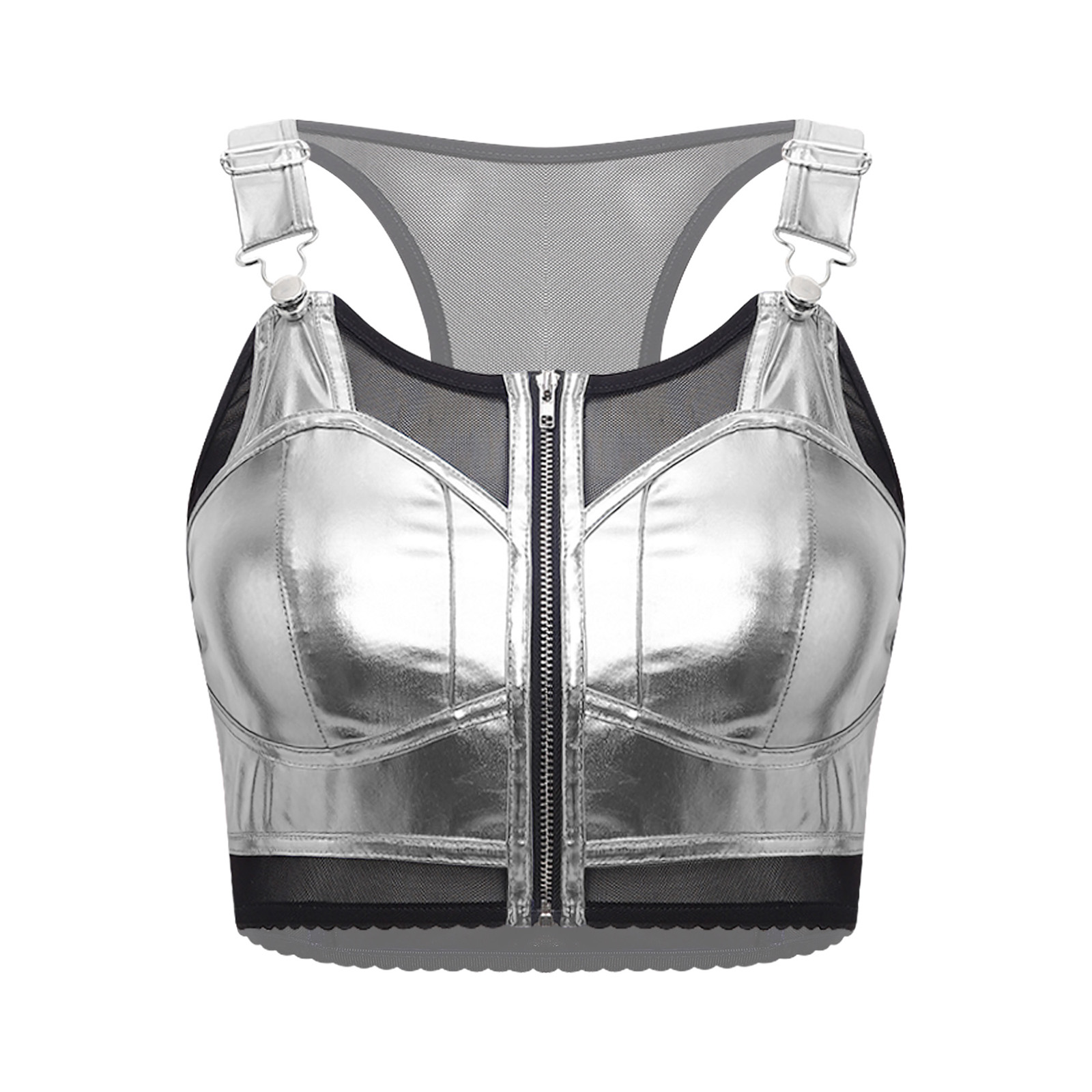 Damska metaliczna, błyszcząca  – Suspender Tank Top recenzja i cena